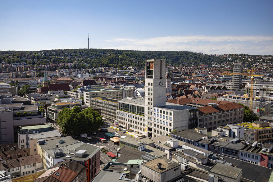 Stuttgart's city hall is located in the heart of the city center on the market square.